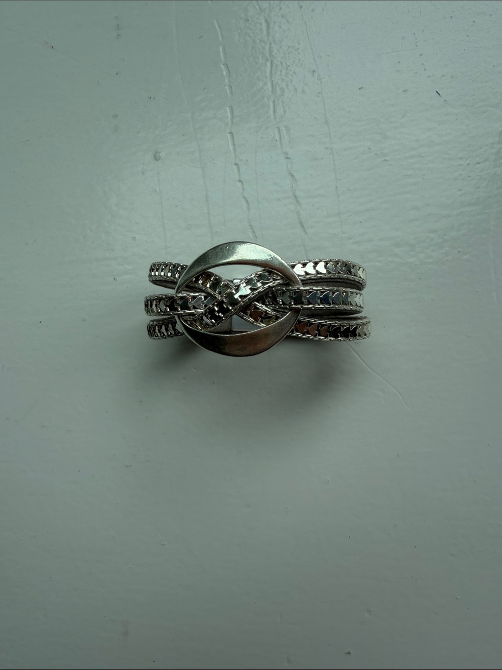 Hand Crafted Silver Twisted Knot bracelet
